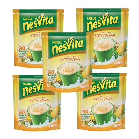 NESVITA รสข้าวโพด 276 กรัม (12 ซอง) *5 แพ็ค*