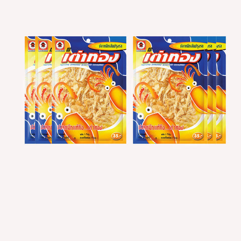 ปลาหมึกเส้นเต่าทอง 19 กรัม x 6ซอง