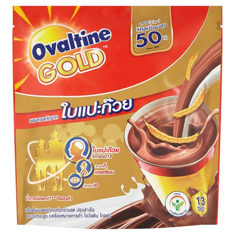 โอวัลติน โกลด์ รสช็อกโกแลต สูตรแคลเซียมสูง 30กรัม x 13 ซอง **1 แพ็ค**