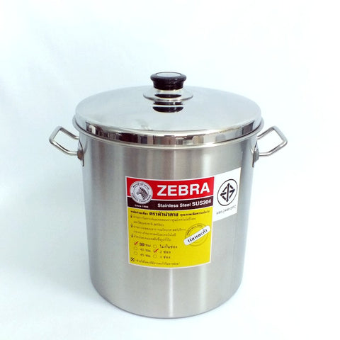 zebra หม้อก๋วยเตี๋ยว 30 เซน 2 ช่อง(โค้ง)