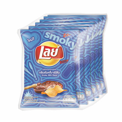 เลย์ร็อค รสสโมคกี้บาร์บีคิว 48กรัม X 6 ถุง