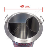 หม้อก๋วยเตี๋ยว 3 ช่อง   หน้ากว้างของปากหม้อ 45 เซนติเมตร