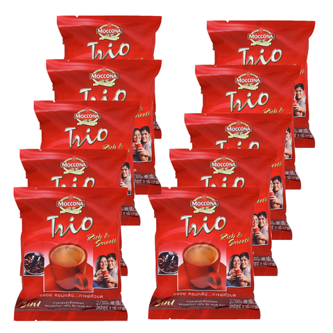 มอคโคน่า ทรีโอ กาแฟสำเร็จรูป 486 กรัม แดง (27 ซอง) *10 แพ็ค*