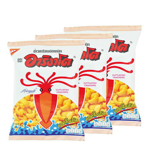 อาริงาโตะ ข้าวเกรียบปลาหมึก รสดั้งเดิม 65 กรัม x3 ชิ้น