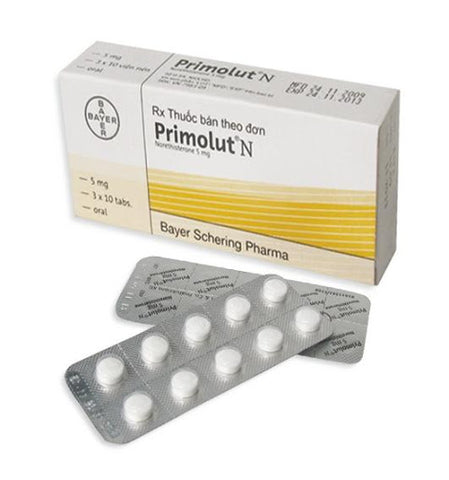 Primolut N ยาเลื่อนประจำเดือน 1 แผง 15 เม็ด