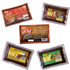 พริกแกงกึ่งสำเร็จรูปและซอสปรุงรส (แกงเหนือ) วนัสนันท์ **มี 6 เมนู*
