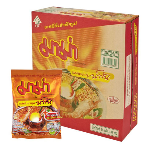 บะหมี่กึ่งสำเร็จรูป  รสต้มยำกุ้งน้ำข้น ตรามาม่า 55 กรัม X 30 ซอง