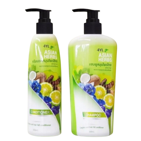 แชมพูสมุนไพร 4YL สูตรมะกรูด แชมพู 300 ขนาด ml. 1 ขวด และ ครีมนวด 250 ml. 1 ขวด