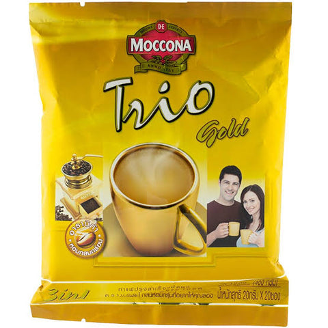 มอคโคน่า ทรีโอ กาแฟสำเร็จรูป 400 กรัม (20 ซอง) ถุงสีทอง **1 แพ็ค**