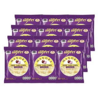 มโนราห์ ข้าวเกรียบเผือก 15กรัม * 12ห่อ