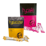 กาแฟ Hycafe (สีชมพู) / Hypuccino (สีเหลือง)