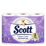 กระดาษทิชชู่ Scott Clean Care 3 ชั้น 18 ม้วน + กระดาษเช็ดหน้า Zilk 1 ห่อ (150แผ่น)