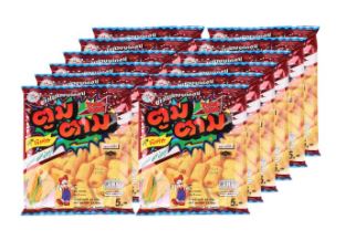 ตูมตาม ข้าวโพดอบกรอบ รสบาร์บีคิว 23 กรัม x 12 ซอง