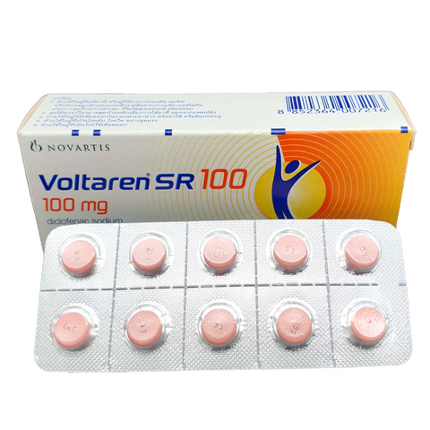 Voltaren SR 75 (Diclofenac Sodium SR tablet 75 mg) ขนาดบรรจุ 10 เม็ด/แผง