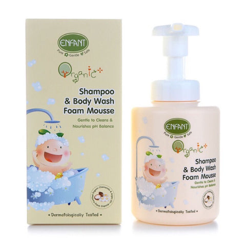 Enfant Organic Plus Shampoo & Body Wash Gently cleans and nourishes(300 มล.1 ขวด)