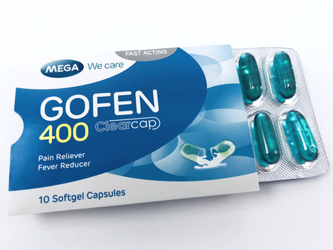 Mega Gofen 400 (ตัวยา Ibuprofen) **มีให้เลือก1แผง,3แผง**